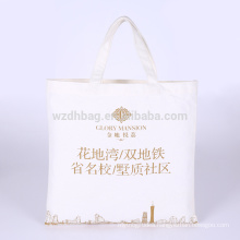 Reusable Durable Printed Natural Color Grocery Canvas Cotton Shopping Tote Bag Promotion